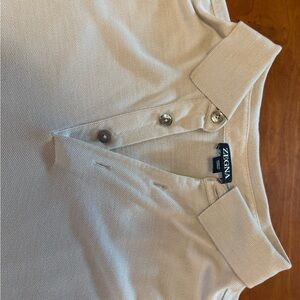 Ermenegildo Zegna Beige Polo Shirt
Cotton silk blend